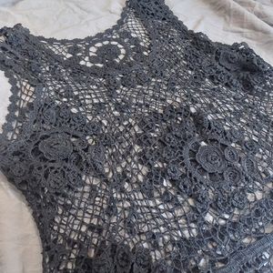 Embroidered Lace Layer Top